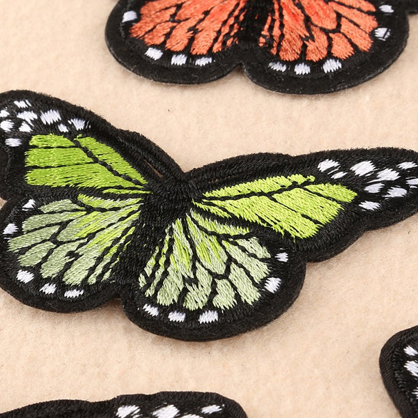 Patch Schmetterlinge verschiedene Farben 46x78 mm 1 Stück