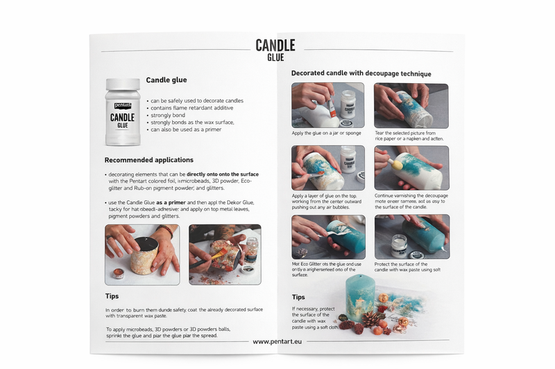 Pentart Candle Glue Kleber für Kerzendekoration 100ml