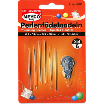 Perlenfädel-Nadeln auf Blisterkarte 6er Set