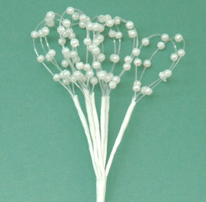 Mini-Perlenschlaufen weiß, Dm ca. 2 cm x 3 mm, 6 Stück/Bund