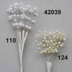 Mini-Perlenschlaufen weiß 2cm x 3mm 6 Stück/Bund