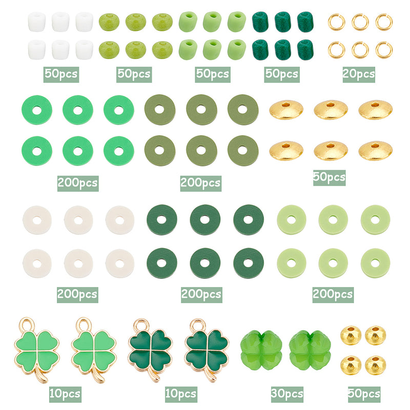 Perlenset Grün St. Patricks Day 1420 Stück