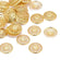 Perlkappe floral flach gold 13mm 20 Stück/Pkg