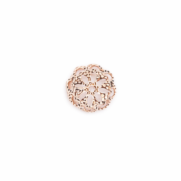 Perlkappe rosegold 8mm 10 Stück/Btl.