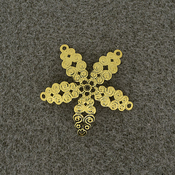 Perlkappen Stern gold 28mm 2 Stück