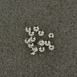Perlkappen aus Metall floral 4mm 25 Stück