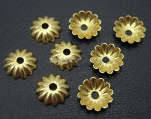 Perlkappen geschlossen gold 6mm 25 Stück/Pkg