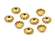 Perlkappen geschlossen gold 6mm 25 Stück/Pkg