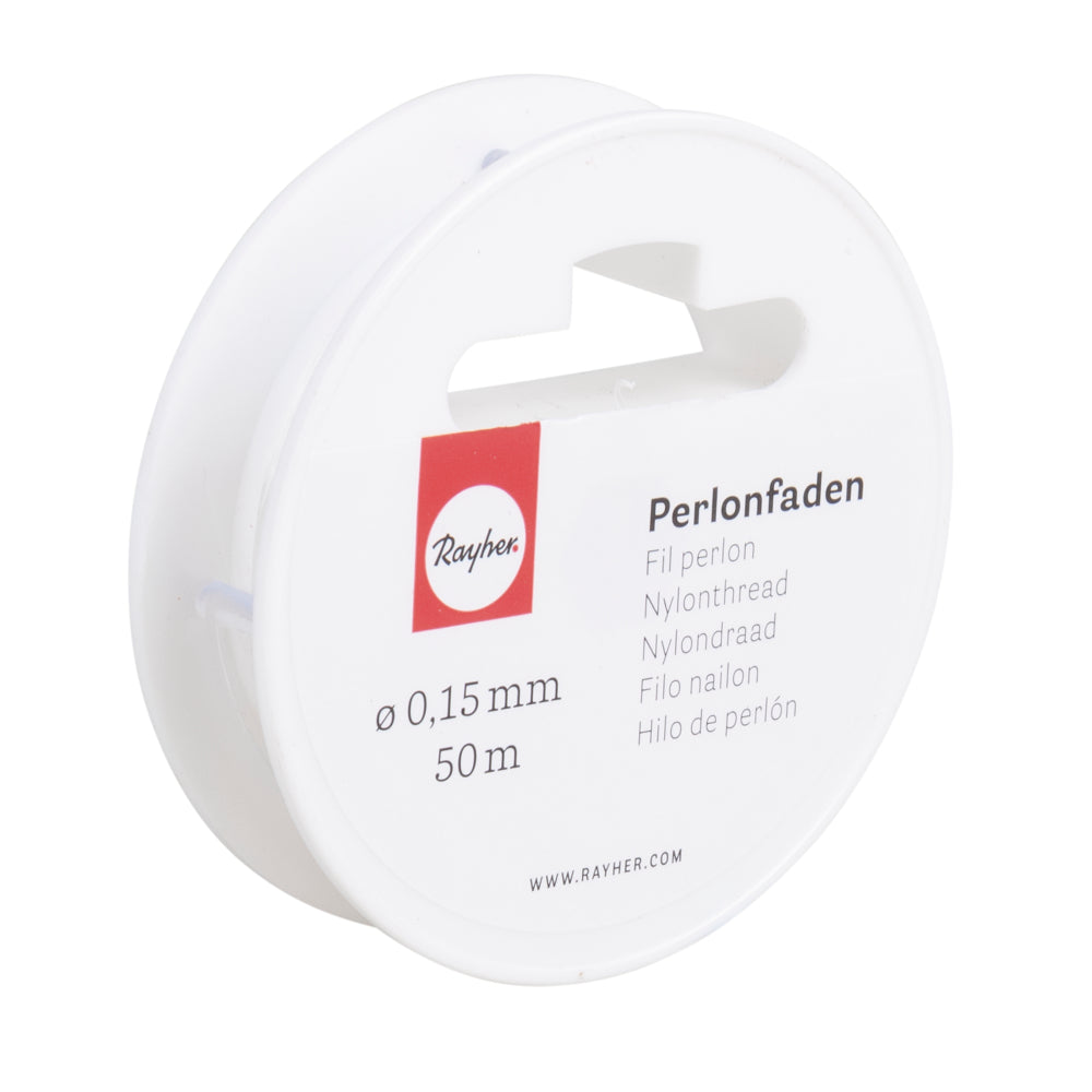 Perlonfaden transparent 0,15mm ø reißfest Rolle 50m / 200g