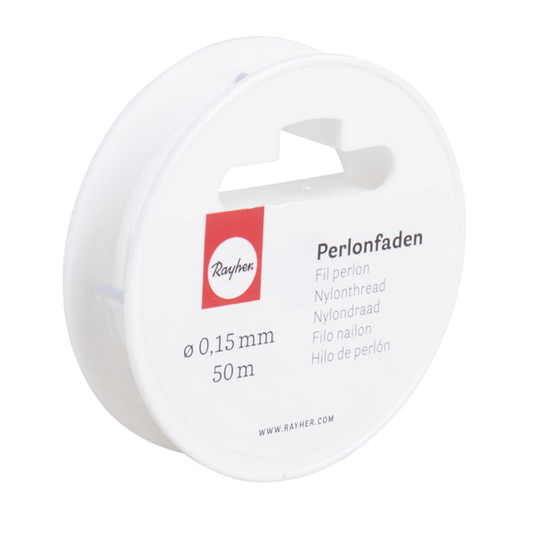 Perlonfaden transparent 0,15mm ø reißfest Rolle 50m / 200g