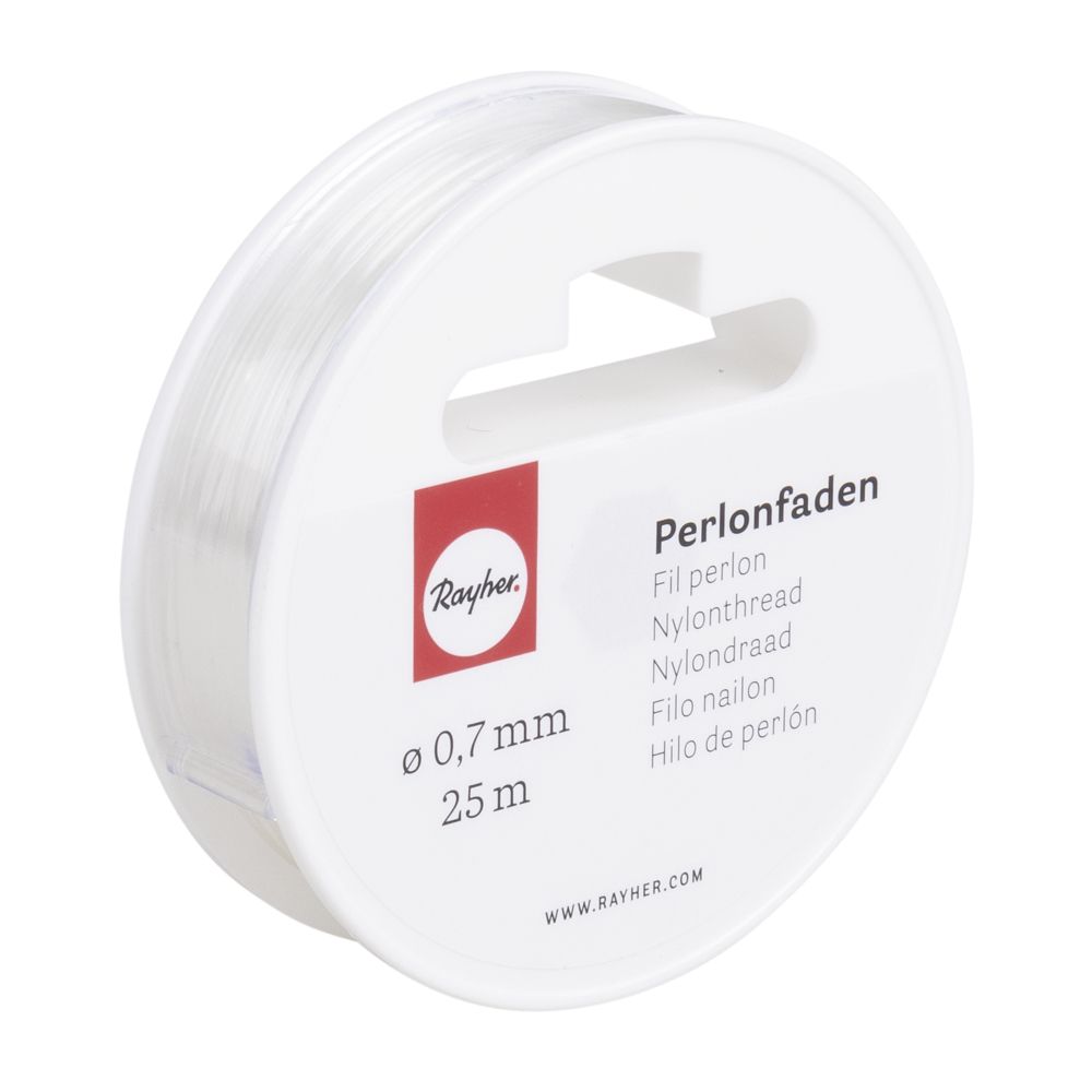 Perlonfaden transparent ø 0,7mm Rolle 25m