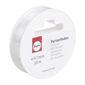 Perlonfaden transparent ø 0,7mm Rolle 25m