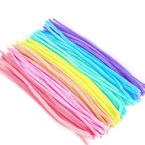 Pfeiffenputzer Chenille pastell 300mm 100 Stück