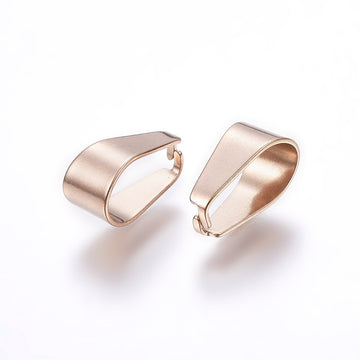 Pinch Bail Collierschlaufe zum Aufklappen Edelstahl 304 roségoldfarben 7x6x3mm 5 Stück / Packung