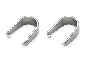 Pinch Bail - Anhänger für Kettenanhänger Edelstahl silber 9x13mm 2 Stück