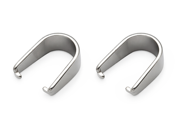 Pinch Bail - Anhänger für Kettenanhänger Edelstahl silber 9x13mm 2 Stück