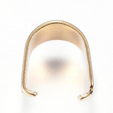 Pinch Bail Edelstahl Kettenaufhänger golden 8x5x4mm 2 Stück