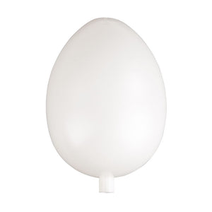 Plastikei weiß 18 cm mit Stutzen , Osterei Kunststoffei