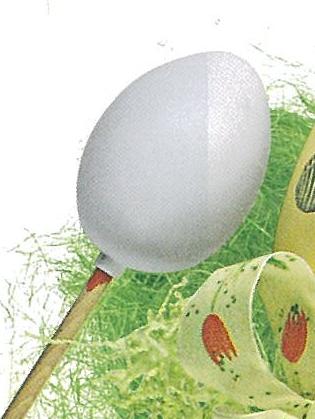 Plastik-Ei mit Stutzen weiß 18cm