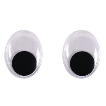 Wackelaugen oval 10mm 10 Stück