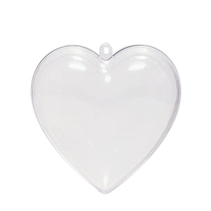 Plexiglas-Herz teilbar transparent 2-teilig