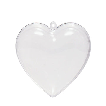 Plexiglas-Herz teilbar transparent 2-teilig