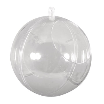 Plexiglas-Kugel mit Ausschnitt ø6cm kristall 10cm 2tlg