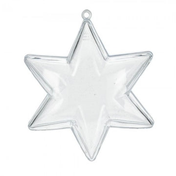 Plexiglas - Stern teilbar transparent 10cm