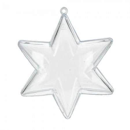 Plexiglas - Stern teilbar transparent 10cm