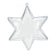 Plexiglas - Stern teilbar transparent 10cm