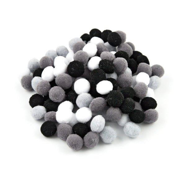 Pom Pom verschiedene Farben sortiert 10mm 120 Stück / Packung