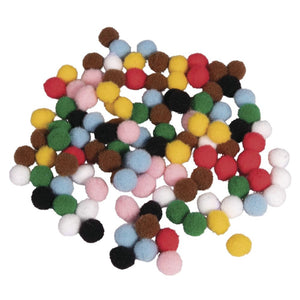Pompons bunt 7mm 100 Stück