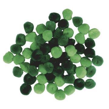 Pompons grün sortiert 15mm 60 Stück