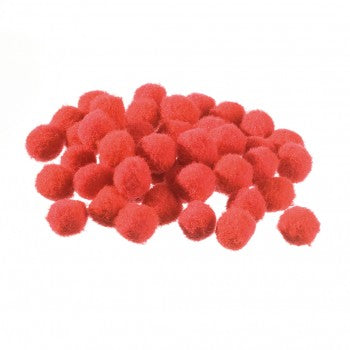 Pompons rot verschiedene Größen