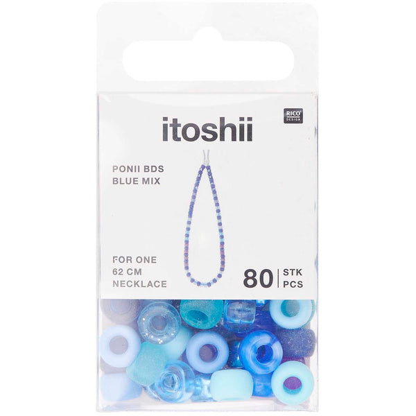 Ponii Beads Mix Acrylperlen 9x6mm 80 Stück