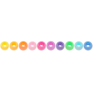 Ponii Beads Mix Acrylperlen bunt matt 9x6mm 80 Stück