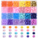 Pony Beads Kunststoffperlen Mix 24 Farben opak & transparent  9x6mm 552 Stück