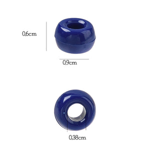 Pony Beads Kunststoffperlen Mix 24 Farben opak & transparent  9x6mm 552 Stück