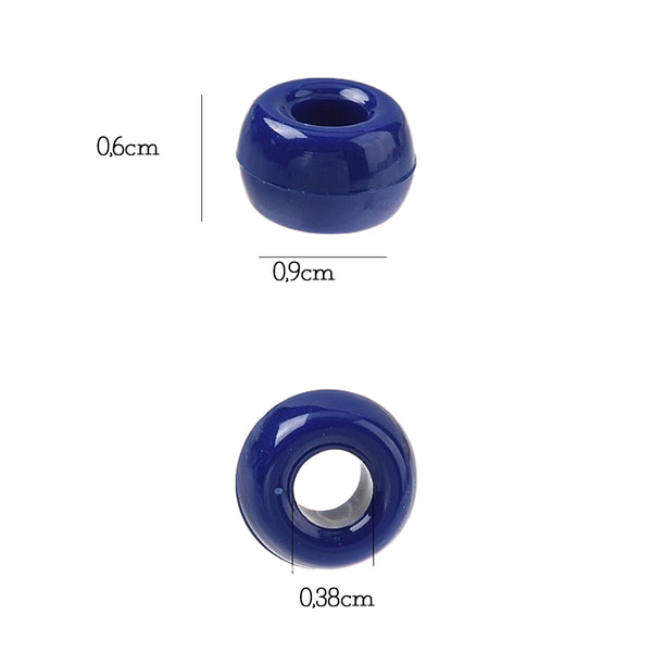 Pony Beads Kunststoffperlen Mix 24 Farben opak & transparent  9x6mm 552 Stück