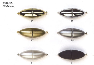 Magnetverschluss oval 32x14 mm, Powermagnet Hohe Qualität