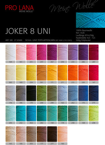 Pro Lana Joker 8 uni Topflappengarn 100% Baumwolle unmercerisiert 50g / 85m