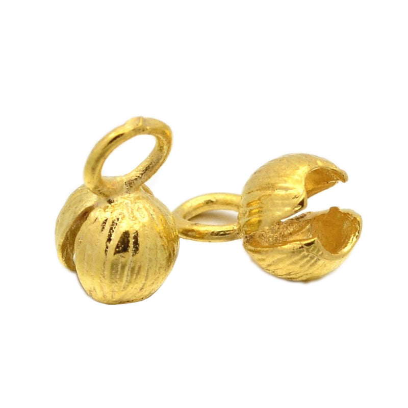 Quetsch Endperle mit Öse,11x6mm, Öse 4x3 mm, 4 Stück/Verpackung