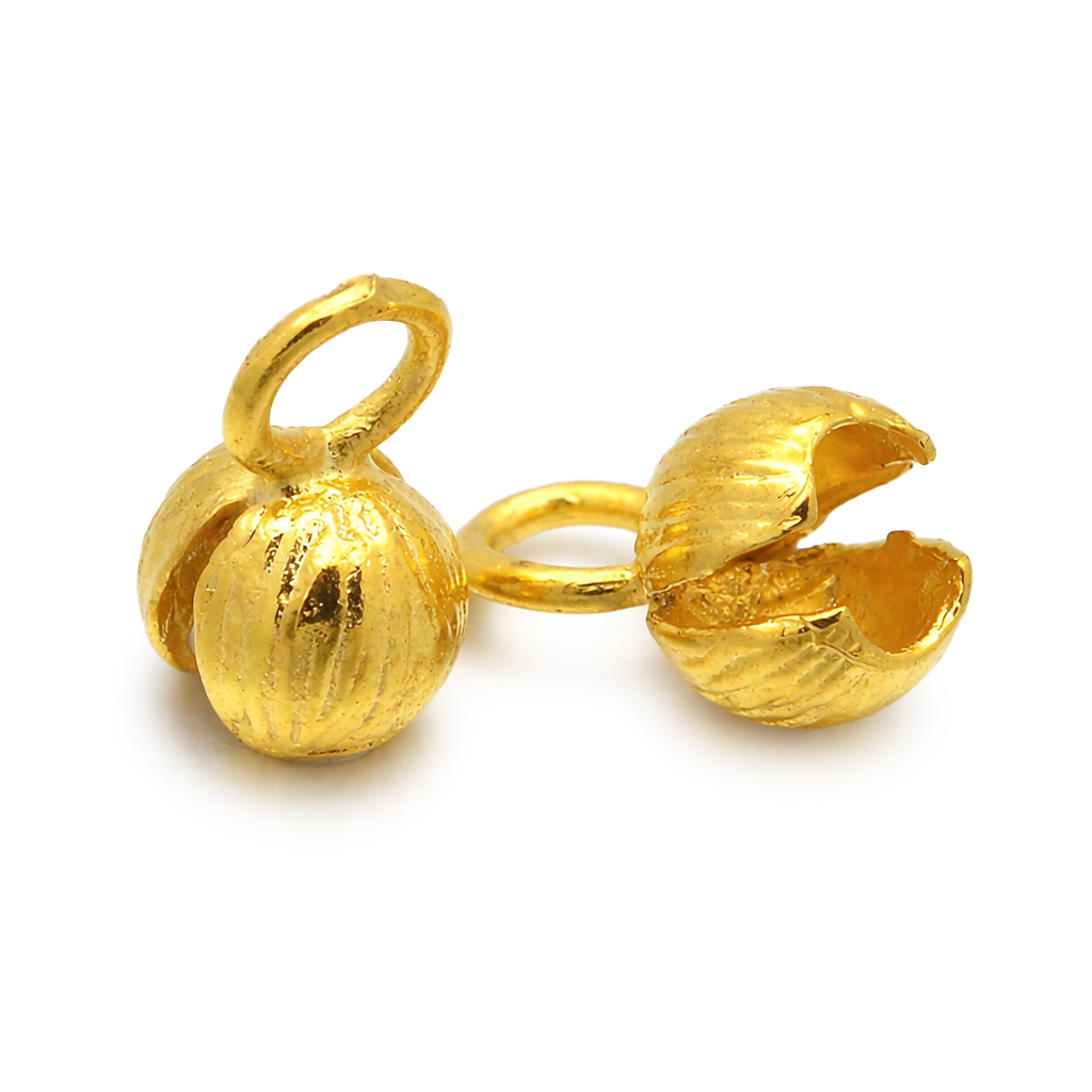 Quetsch Endperle mit Öse,11x6mm, Öse 4x3 mm, 4 Stück/Verpackung