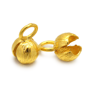 Quetsch Endperle mit Öse,11x6mm, Öse 4x3 mm, 4 Stück/Verpackung