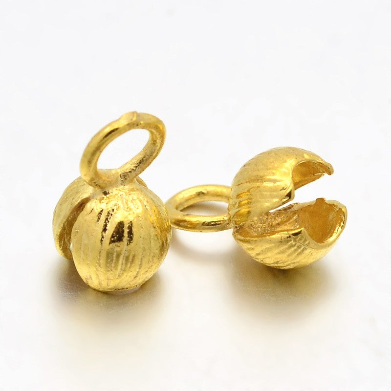 Quetsch Endperle mit Öse,11x6mm, Öse 4x3 mm, 4 Stück/Verpackung