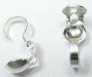 Quetschkalotte silber 9x3mm 20 Stück
