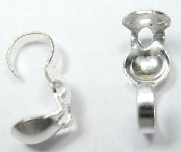 Quetschkalotte silber 9x3mm 20 Stück