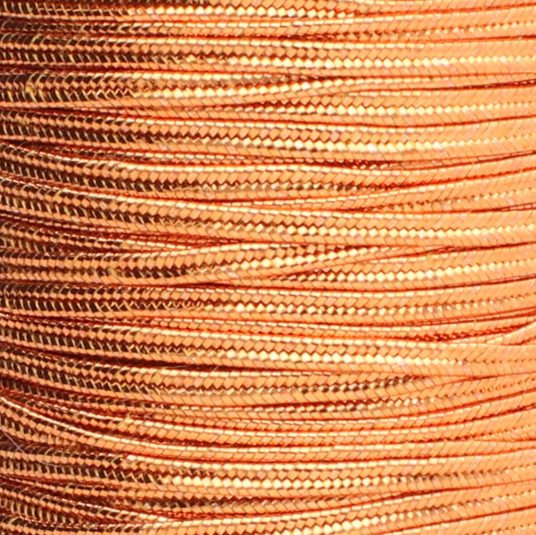 Rayon Soutache, pro Meter, glattes Metallic-Kupfer