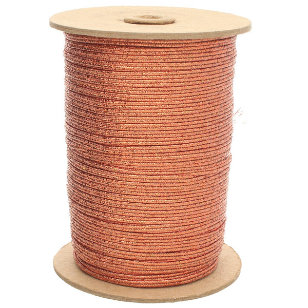 Rayon Soutache Band Textured Metallic Copper per Meter