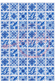 Reispapier Azulejo Ornamentfliesen Blau-Weiß A4 25-30g/m² 1 Bogen